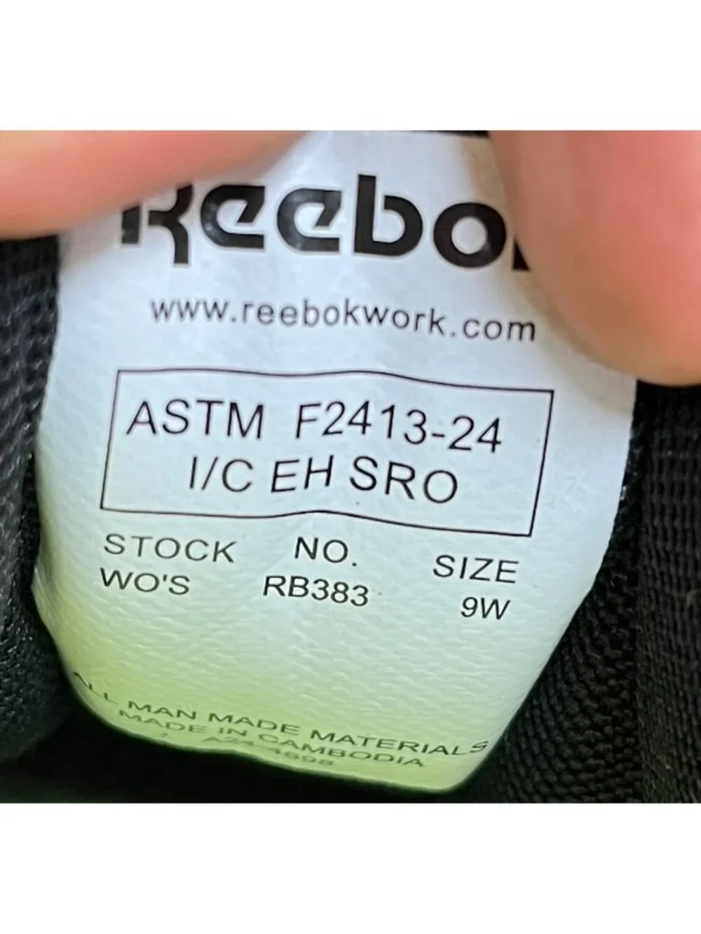 Reebok Nano X1 Adventure Womens Size 9D Gray Composite Toe Safety Work Shoes